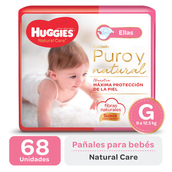 Pañales Huggies Natural Care Puro & Natural Ellas